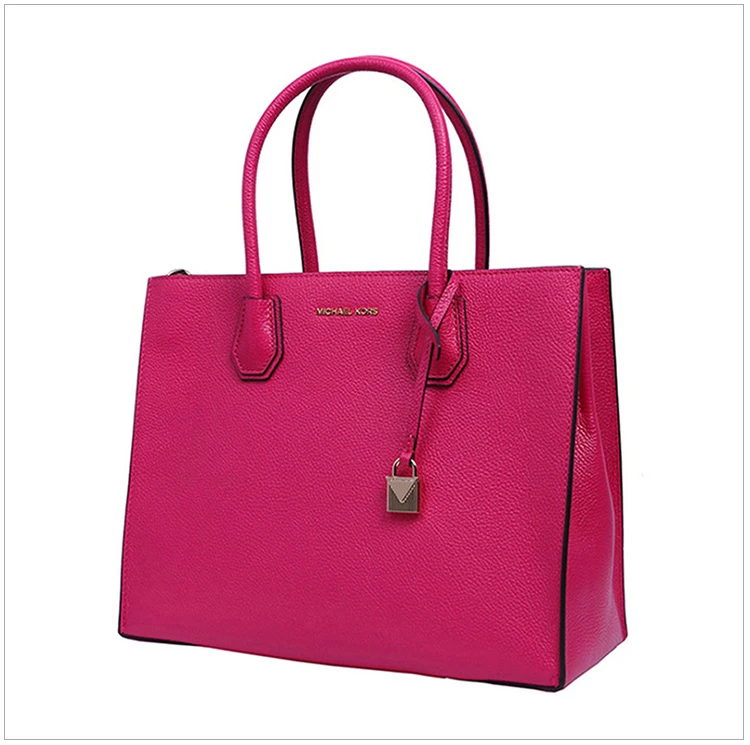 商品[国内直发] Michael Kors|Michael Kors 迈克高仕 MERCER系列亮粉色牛皮女士包袋 30F6GM9T3L-Ultra-Pink,价格¥1121,第4张图片详细描述