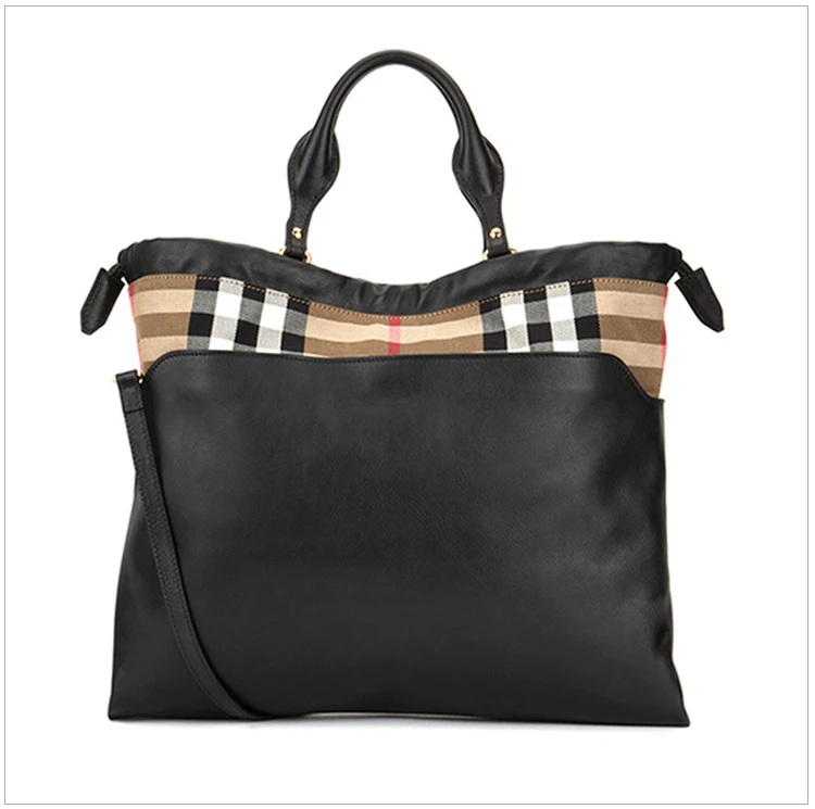 商品[国内直发] Burberry|BURBERRY 拼色女士手提包 3903402,价格¥7291,第6张图片详细描述