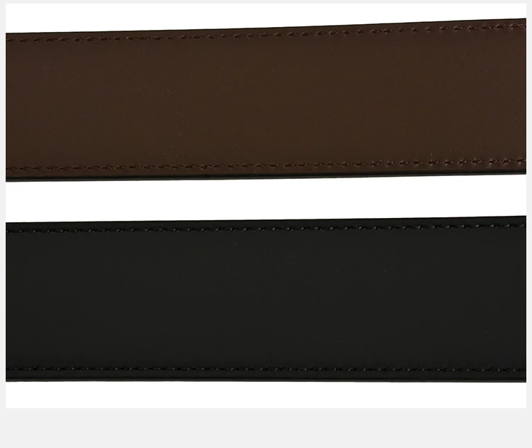 商品Salvatore Ferragamo|Salvatore Ferragamo 菲拉格慕 男士双面黑色咖啡色皮革板扣式双扣皮带 67-5542-14-CALF-NERO【包装随机，部分无包装盒】,价格¥2995,第7张图片详细描述