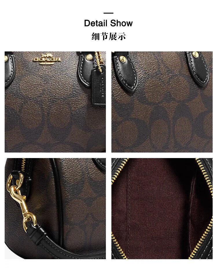 商品Coach|COACH/蔻驰 女士PVC配皮单肩斜挎手提包 CH469IMAA8,价格¥2153,第4张图片详细描述