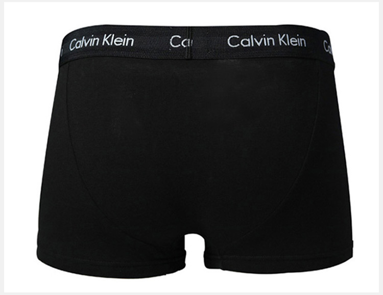 商品[国内直发] Calvin Klein|Calvin Klein 卡尔文 克莱恩 黑色棉弹性纤维男士平角内裤一条装 NU2664-001,价格¥190,第18张图片详细描述