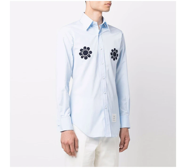 商品Thom Browne|Thom Browne 男士浅蓝色衬衫 MWL334E-10347-480,价格¥2062,第5张图片详细描述