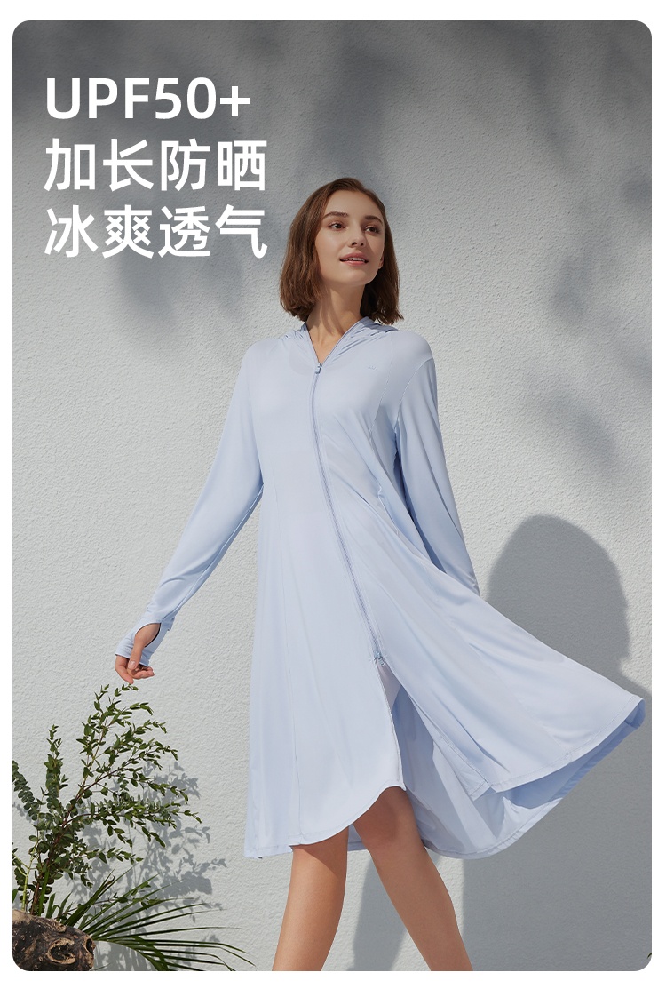 商品[国内直发] Beneunder|蕉下长款防晒衣女夏防紫外线户外凉感原纱冰丝透气专业全身防晒服,价格¥349,第26张图片详细描述