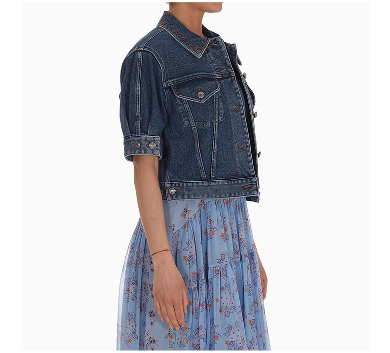 商品Chloé|CHLOE' 蓝色女士夹克 C21UDV11151-485,价格¥2556,第7张图片详细描述