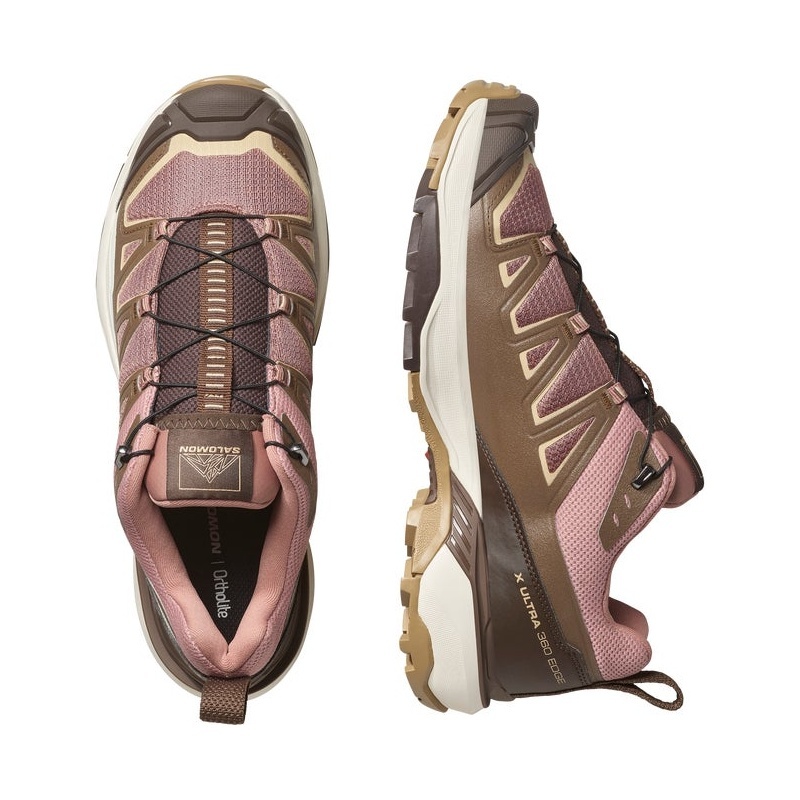 商品Salomon|Salomon萨洛蒙 X ULTRA 360 EDGE系列男士浅木色/红棕色/深棕色织物登山鞋,价格¥1256,第7张图片详细描述