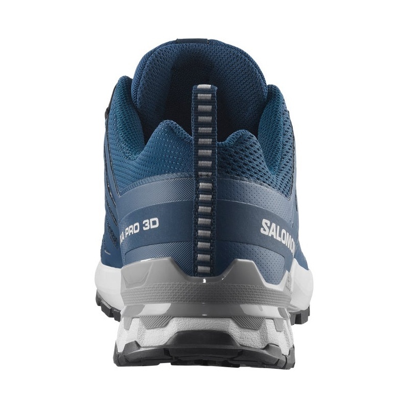 商品Salomon|Salomon萨洛蒙 XA PRO 3D V9系列男士深蓝色/冰蓝色/合金灰色织物跑鞋,价格¥1207,第7张图片详细描述