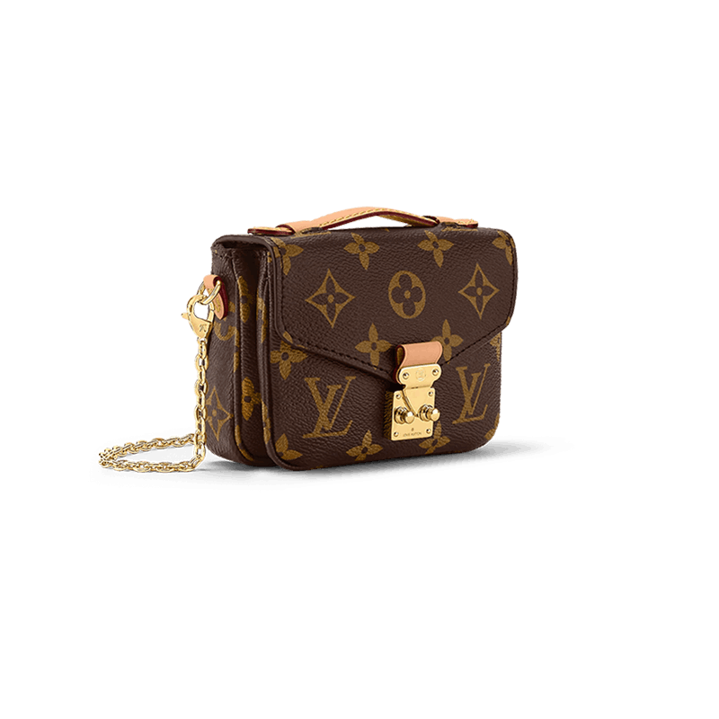 商品Louis Vuitton|【现货】路易威登 Pochette Micro Métis 女士棕色帆布老花牛皮金色五金扣链条肩带斜挎迷你包 M81267 ,价格¥13683,第3张图片详细描述