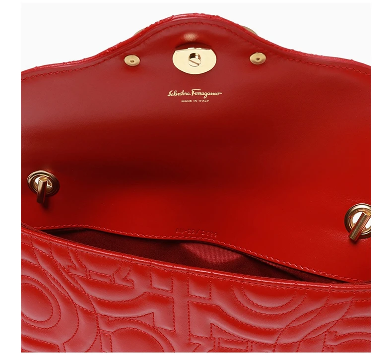 商品[国内直发] Salvatore Ferragamo|SALVATORE FERRAGAMO 红色女士斜挎包 22-D699-712971,价格¥7010,第8张图片详细描述