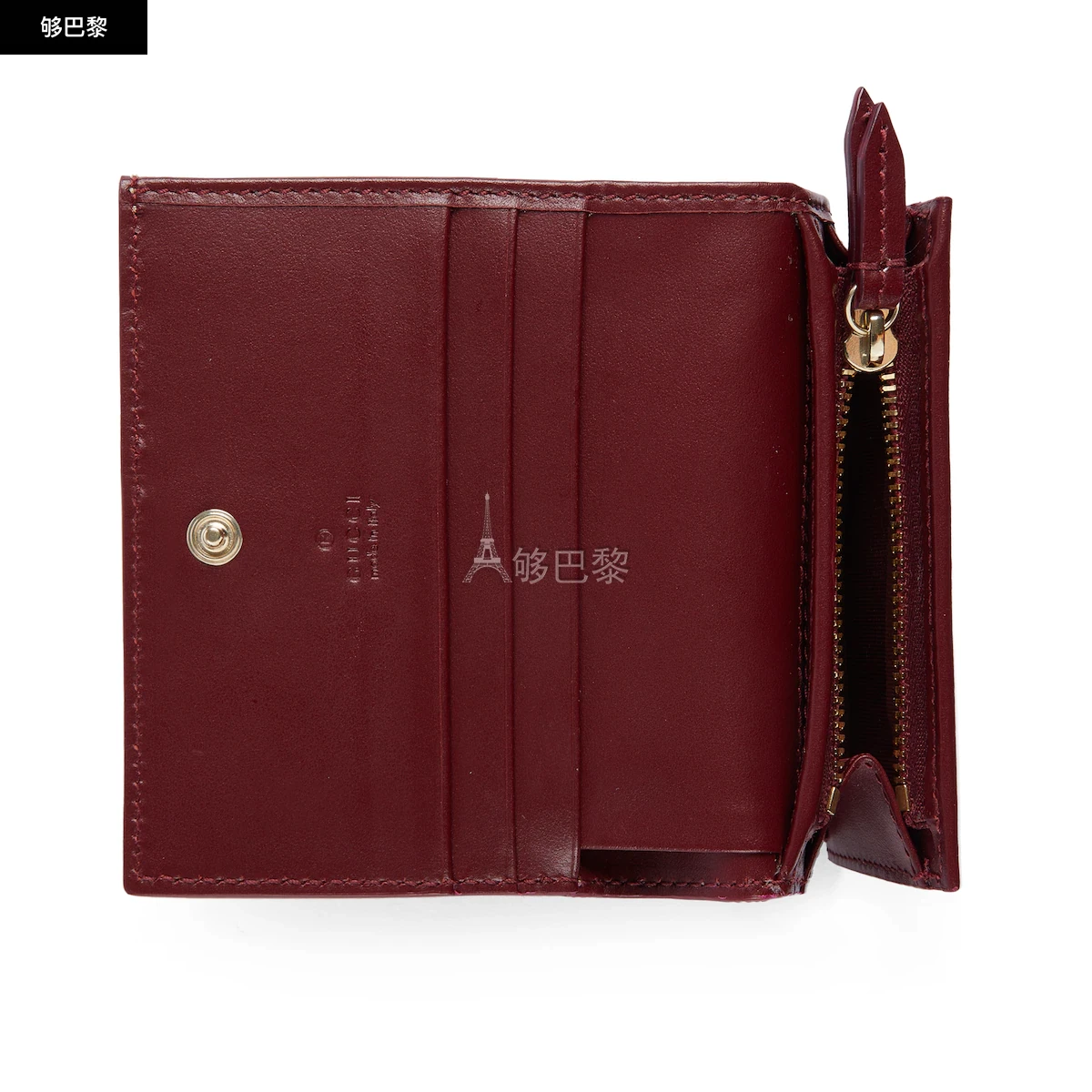 商品Gucci|【预售】 古驰 24秋冬 女士 钱包 饰小狗细节GG迷你钱包 818767 FAEEQ 8561,价格¥4718,第4张图片详细描述