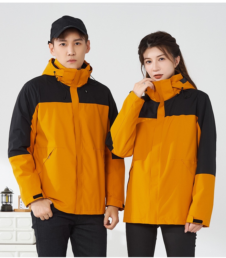 商品[国内直发] GLENVINTEN|2023新款户外冲锋衣三合一单层春夏两件套男女同款软壳防风登山服套装,价格¥370,第24张图片详细描述
