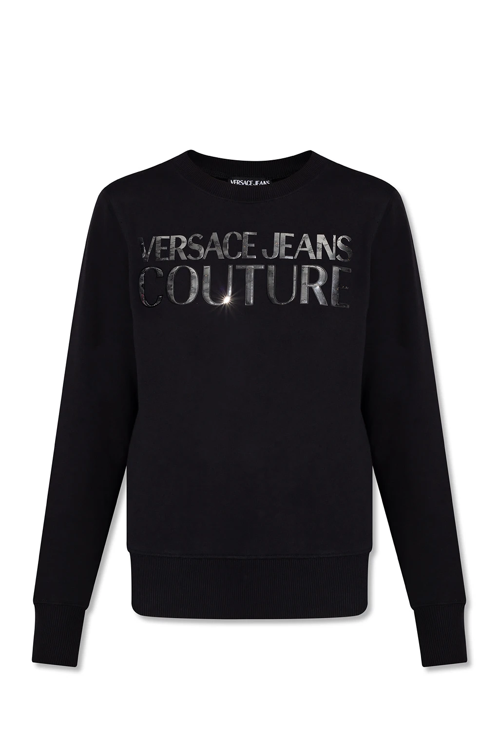 商品[国内直发] Versace|VERSACE JEANS COUTURE 黑色女士T恤 72HAIG01-CF01G-S89,价格¥1240,第1张图片详细描述