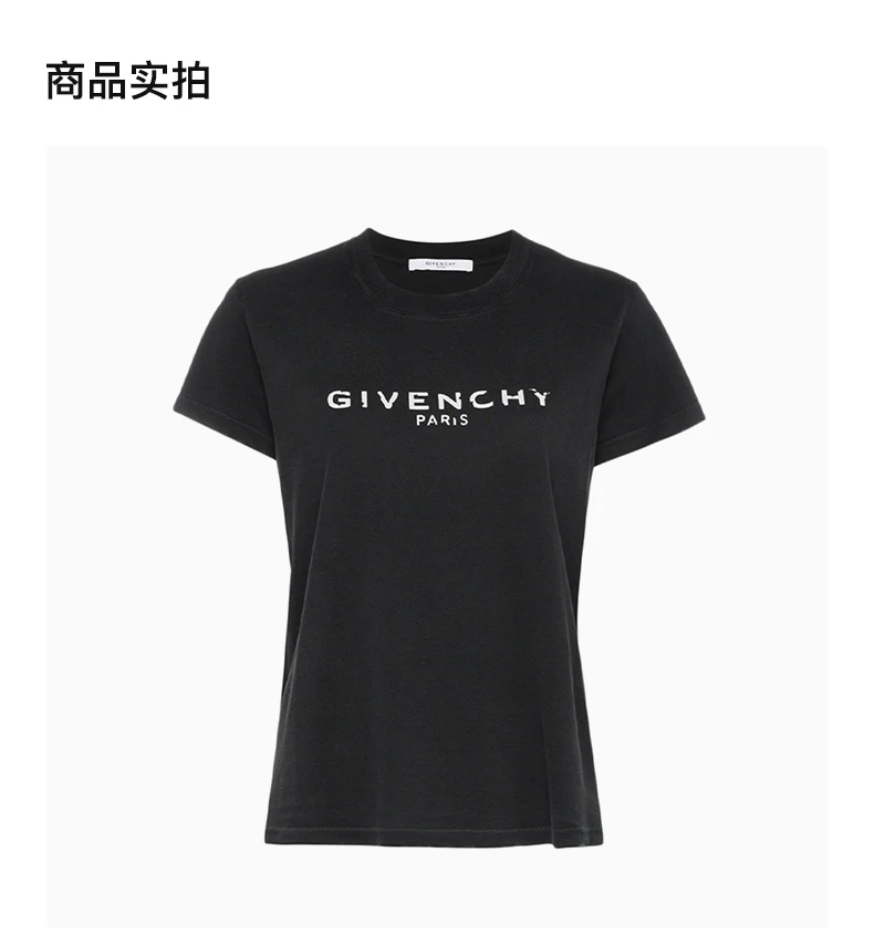 商品Givenchy|Givenchy 纪梵希 女士复古黑色球衣T恤 BW704X3Z0L-001,价格¥2228,第6张图片详细描述