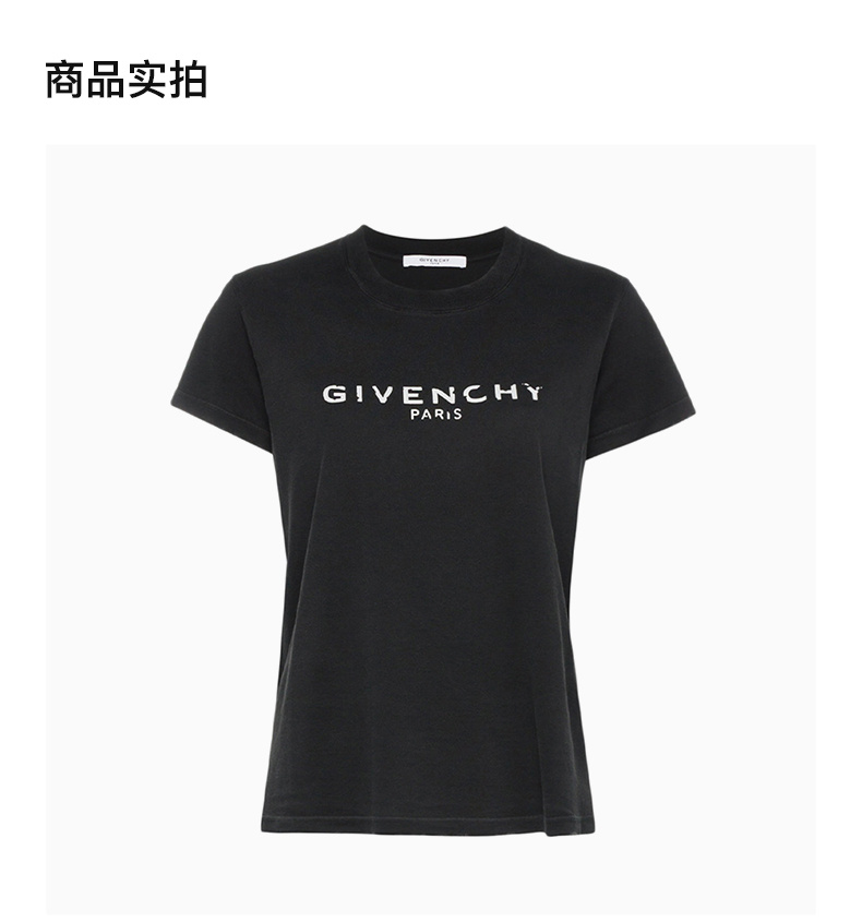 商品Givenchy|Givenchy 纪梵希 女士复古黑色球衣T恤 BW704X3Z0L-001,价格¥2094,第8张图片详细描述