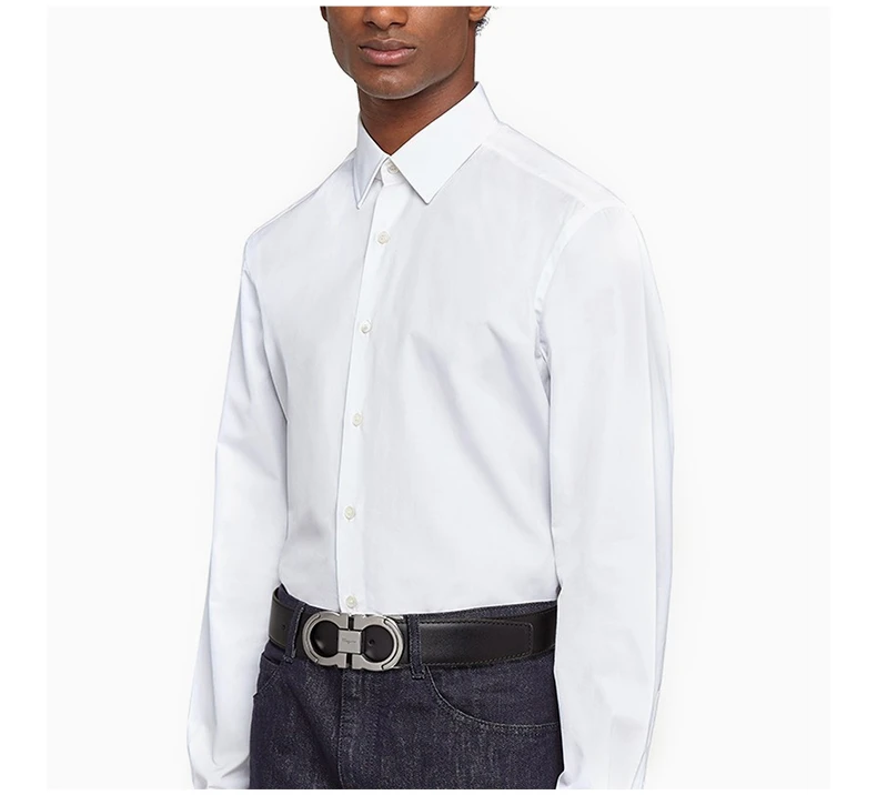 商品Salvatore Ferragamo|SALVATORE FERRAGAMO 男士黑色小牛皮腰带 67A282-742648【包装随机，部分无包装盒】,价格¥3297,第3张图片详细描述