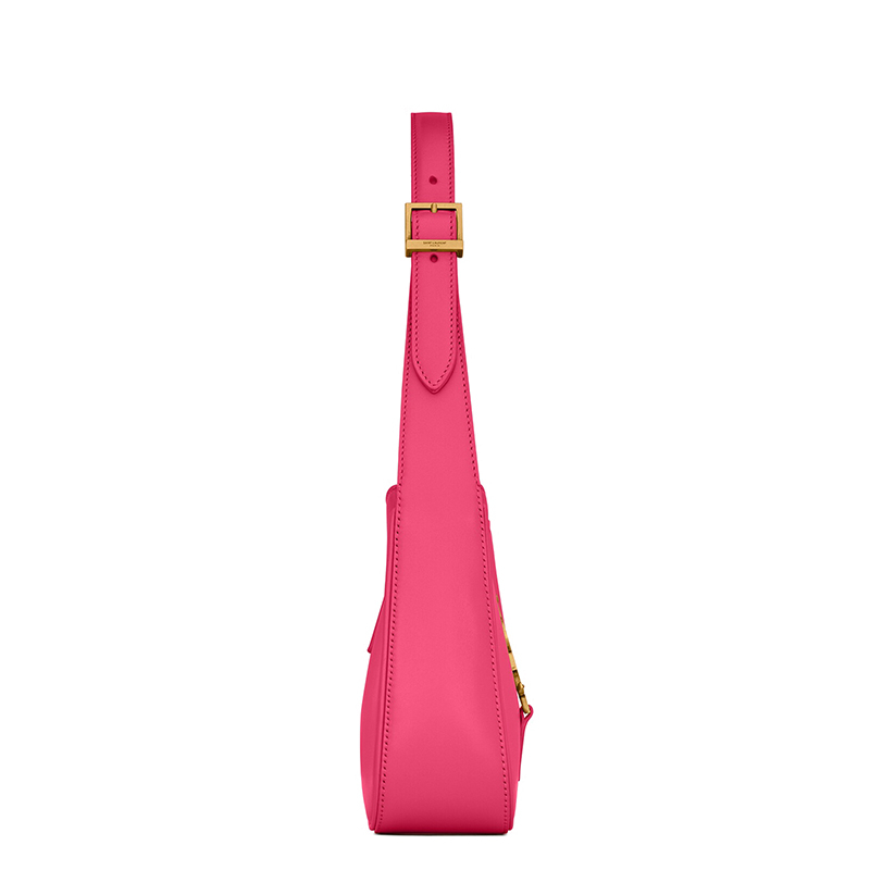 商品Yves Saint Laurent|SAINT LAURENT PARIS/圣罗兰 YSL 22春夏新款LE 5 À 7系列 女士紫红唇膏色牛皮革徽标金扣单肩斜挎手提腋下hobo流浪包,价格¥14543,第3张图片详细描述