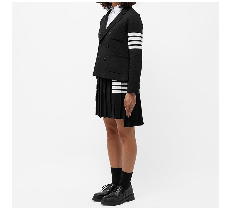 商品Thom Browne|THOM BROWNE 黑色女士半裙 FKK090A-Y1002-001,价格¥3860,第4张图片详细描述