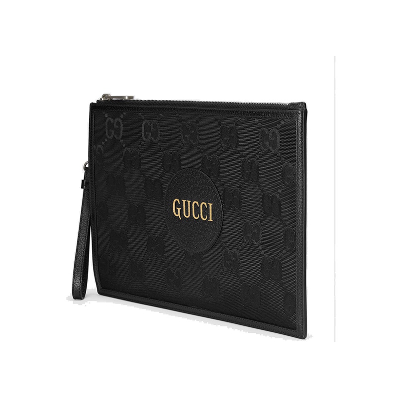 商品Gucci|GUCCI/古驰 黑色再生材质双G花纹尼龙手拿包625598H9HAN1000,价格¥6627,第5张图片详细描述