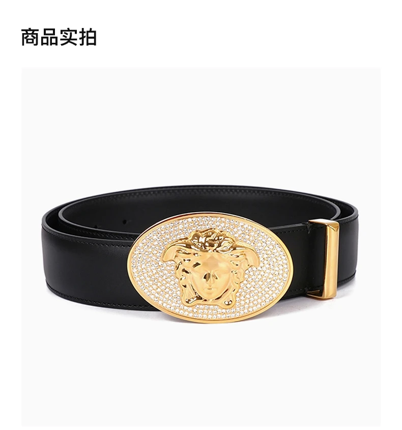 商品Versace|VERSACE 范思哲 黑色男士腰带 DCU4950-DVTP1-D41CH,价格¥3389,第3张图片详细描述