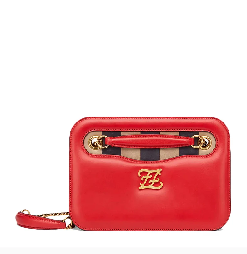 商品[国内直发] Fendi|Fendi 芬迪 女士红色正反“F”图案链条包 8BT318-AAFG-F19TS,价格¥9105,第5张图片详细描述