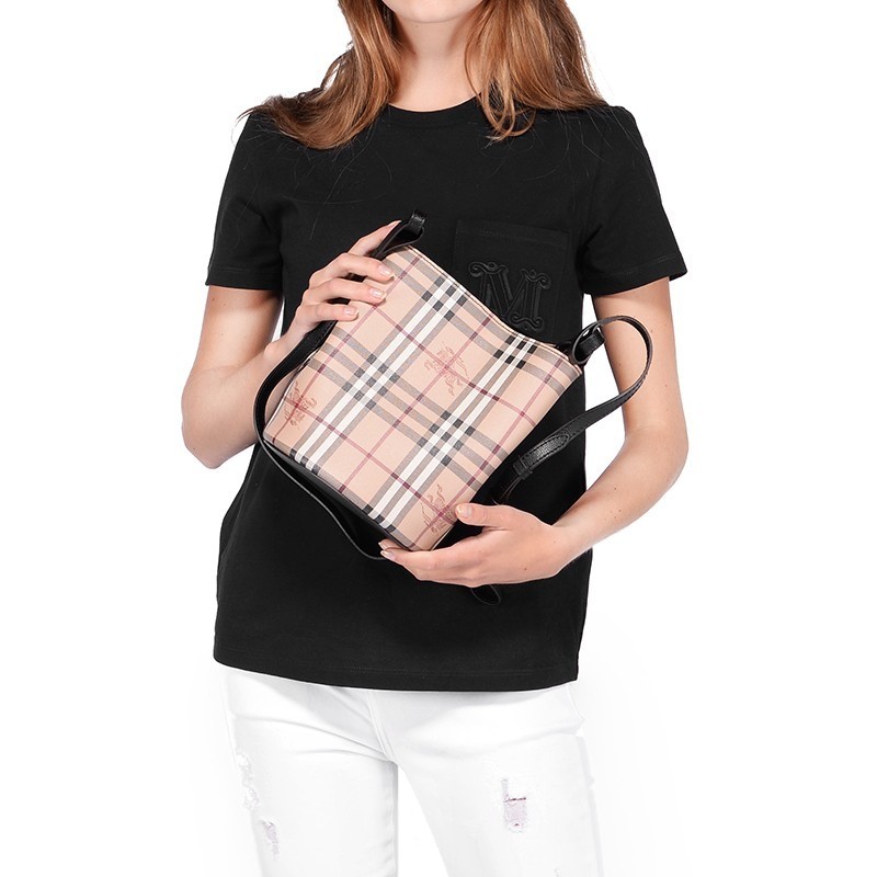 商品Burberry|【现货】博柏利经典格纹单肩包斜挎水桶包 两色可选,价格¥4435,第11张图片详细描述
