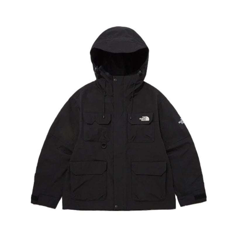 商品The North Face|【享贝家】（国内现货）北面 拼接字母logo刺绣多口袋拉链抽绳连帽冲锋衣夹克 NJ3BP50J-BLK,价格¥1005,第1张图片详细描述