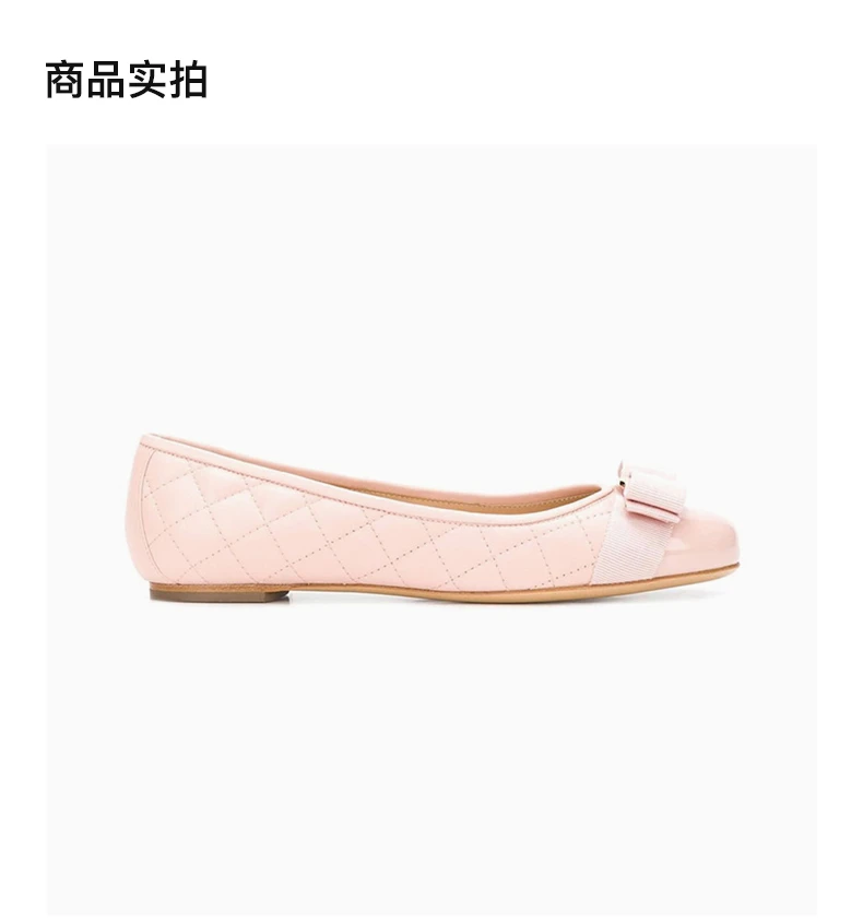 商品Salvatore Ferragamo|Salvatore Ferragamo 菲拉格慕 女士小羊皮粉色平底鞋 01-M831-692386,价格¥3285,第4张图片详细描述