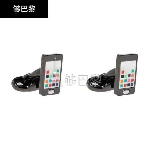 商品Paul Smith|【预售】 男士 胸针 手机图案袖扣  PSMB2BRTBCK,价格¥1501,第2张图片详细描述