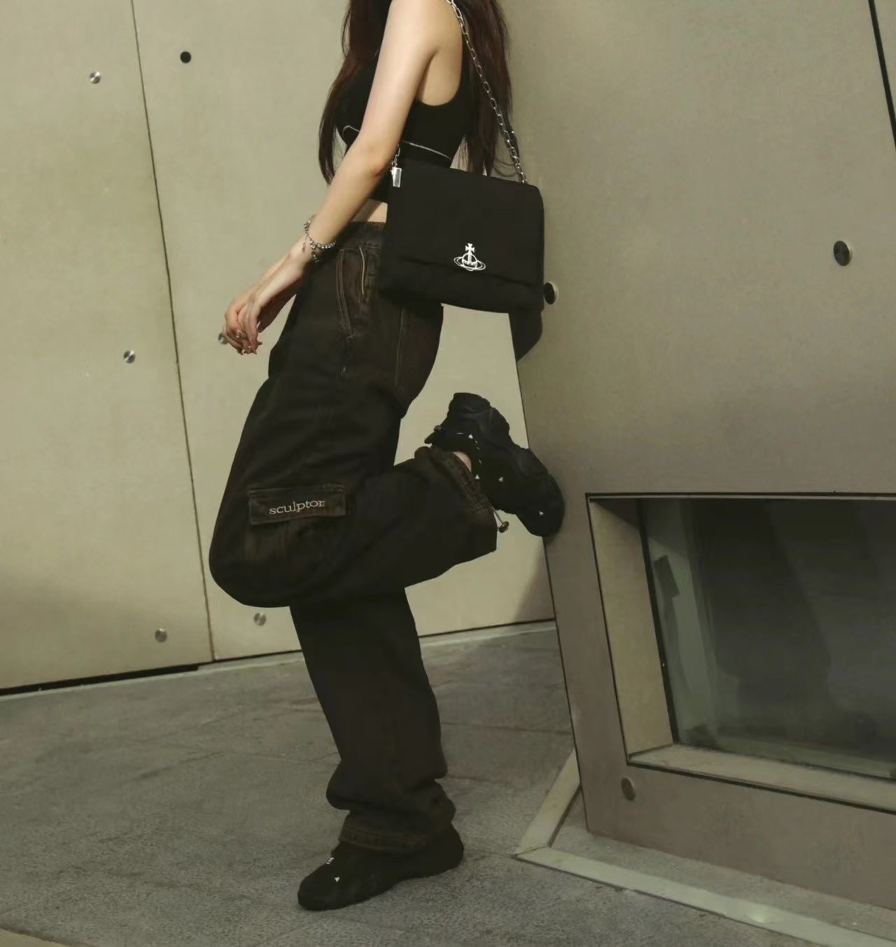 商品Fila|【SAvenue】FILA 斐乐猫爪跑鞋韩版 男女同款 黑灰(提示：保税仓��货品一人不可超过5单)1JM01248001 LY,价格¥276,第6张图片详细描述