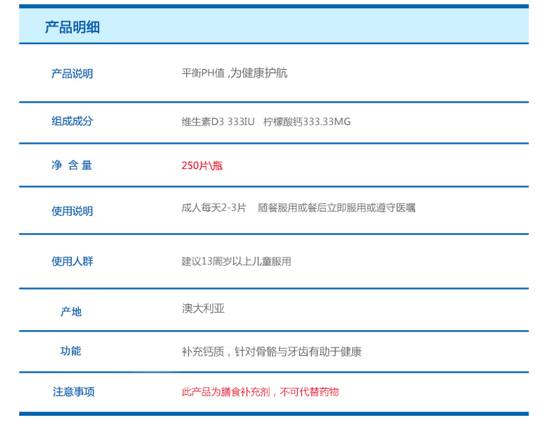 商品Swisse|斯维诗 钙+VD250粒 成人补钙防骨质疏松（新老版本随机发）,价格¥261,第2张图片详细描述