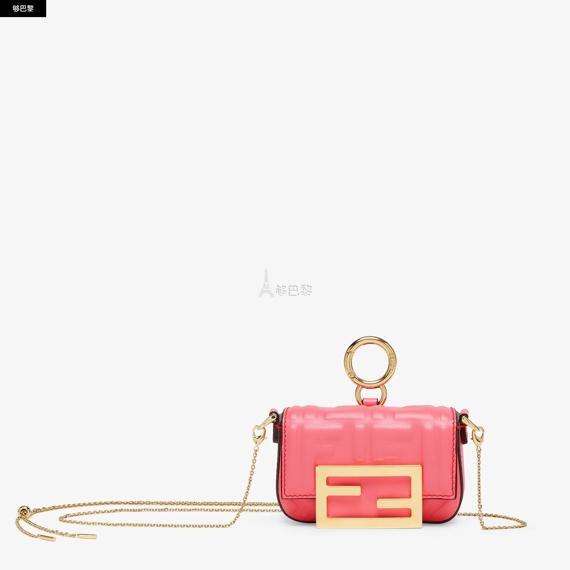 商品Fendi|【预售】 芬迪 25春夏 女士 零钱包 Nano Baguette Charm 7AS045AMPKF1K3C ,价格¥5901,第3张图片详细描述