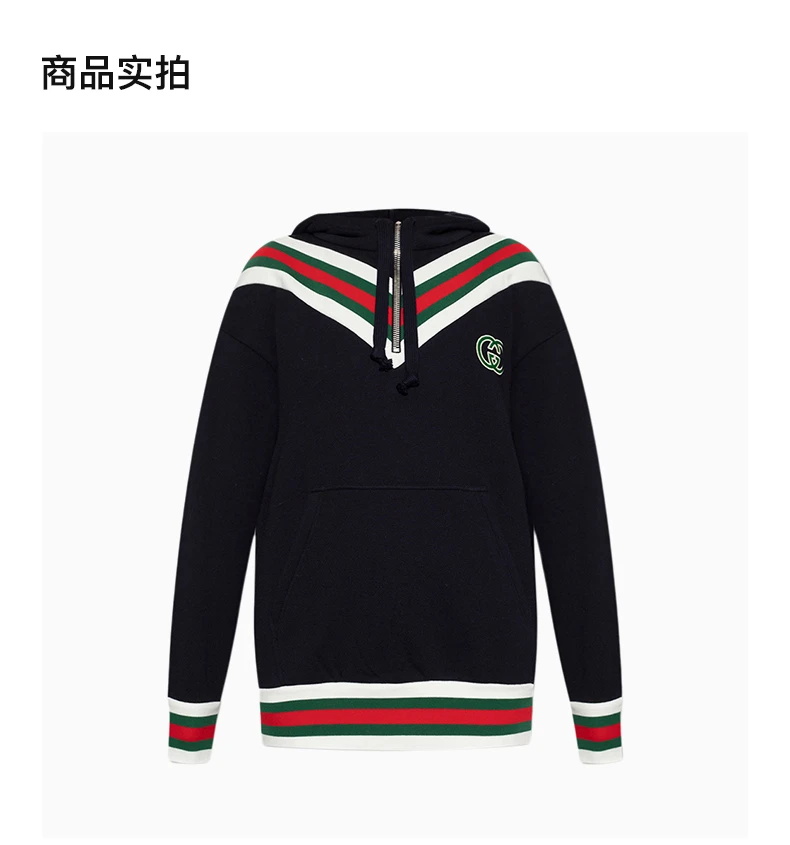 商品[国内直发] Gucci|GUCCI 海军蓝女士卫衣/帽衫 717410-XJEVX-4330,价格¥11318,第4张图片详细描述