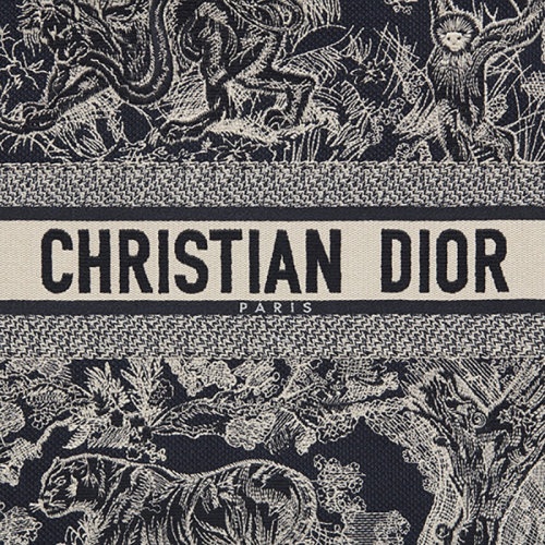 商品Dior|【包税】DIOR/迪奥 BOOK系列 女士大号蓝色织物反色效果茹伊印花刺绣徽标刺印单肩手提托特包M1286ZRGO_M928,价格¥22347,第3张图片详细描述