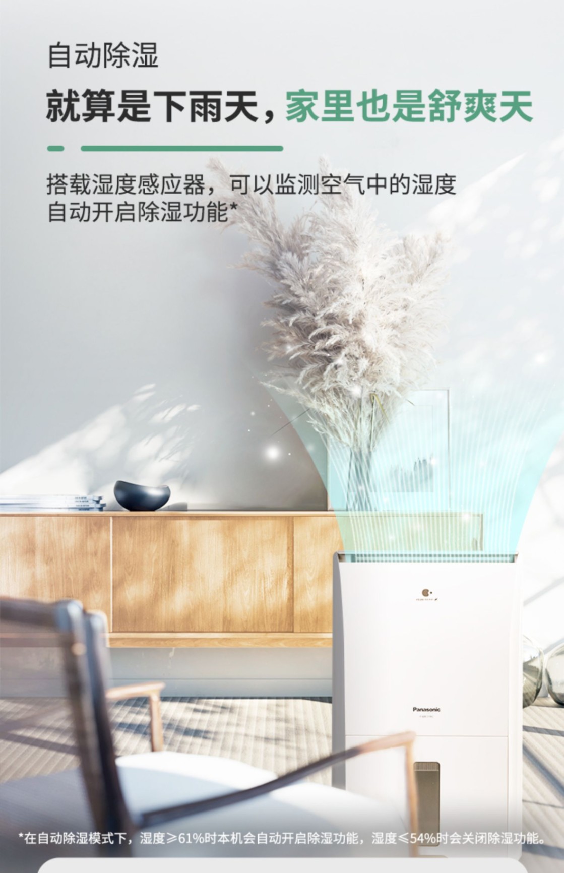 商品[国内直发] Panasonic|Panasonic/松下除湿机家用回南天吸湿器大功率工业抽湿机室内除霉除菌除湿器F-60C1YXC,价格¥4010,第10张图片详细描述