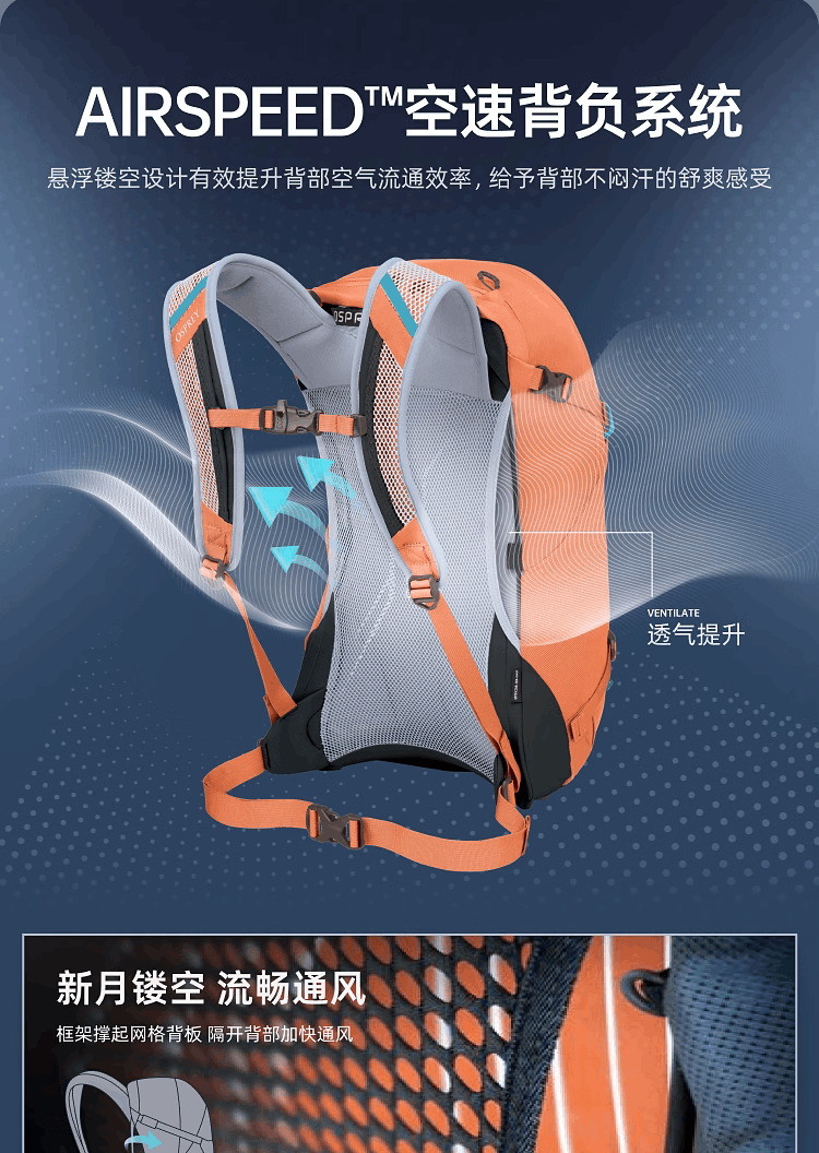 商品Osprey|Hikelite 18L/26L 骇客户外小鹰双肩背包徒步登山背包旅行包（香港仓发货）,价格¥953,第1张图片详细描述
