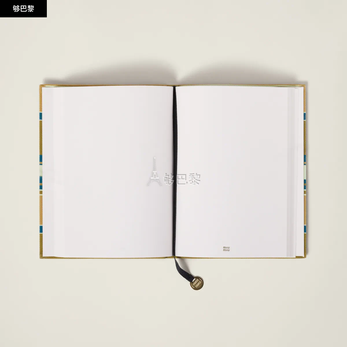 商品Miu Miu|【预售】 缪缪 25春夏 女士 文具 织物封面记事本 5RM039_2CS0_F03SO ,价格¥2611,第6张图片详细描述