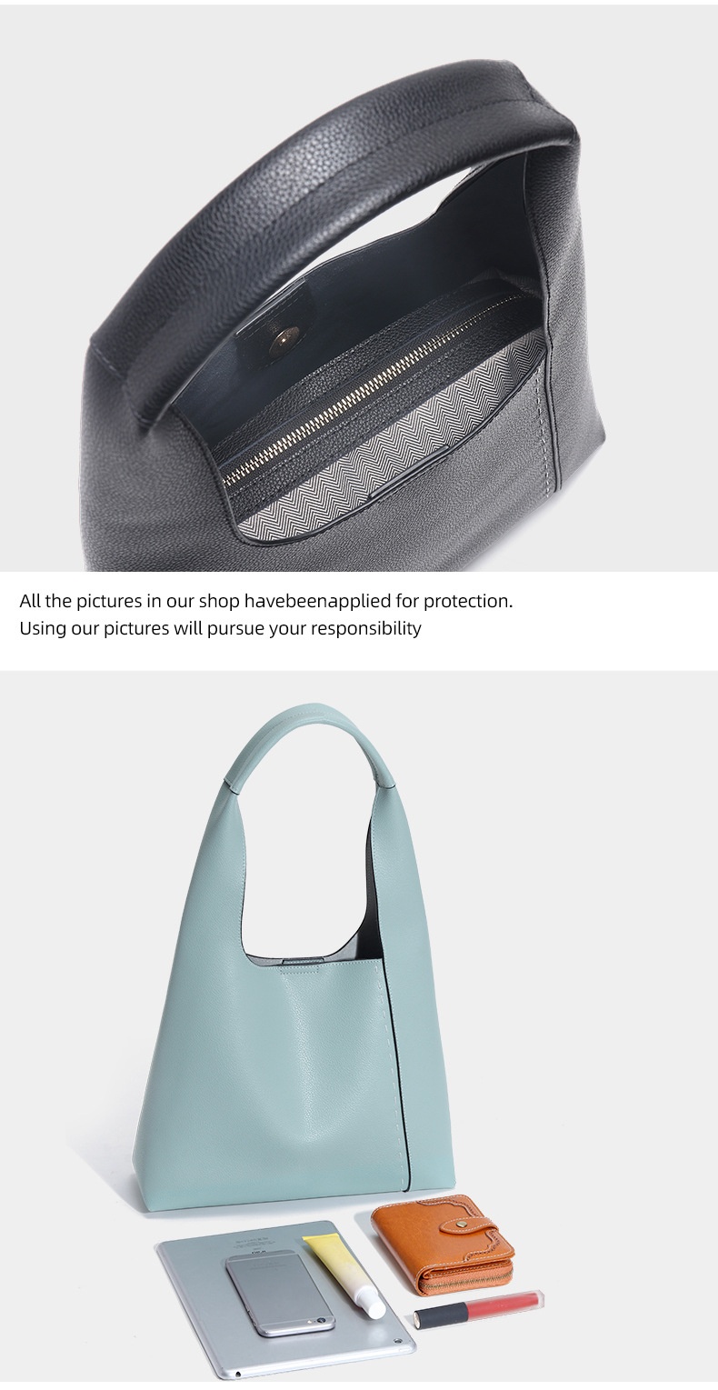 商品[国内直发] GLENVINTEN|格岚云顿真皮女包高级感牛皮上班通勤单肩女包大容量手提大包包托特包包英国品牌,价格¥337,第8张图片详细描述