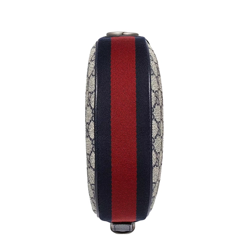 商品Gucci|Gucci/古驰 22春夏新款Ophidia系列 女士迷你米色/蓝色提花帆布红蓝织带双G老花腋下包 65855196IWN4076,价格¥7345,第8张图片详细描述
