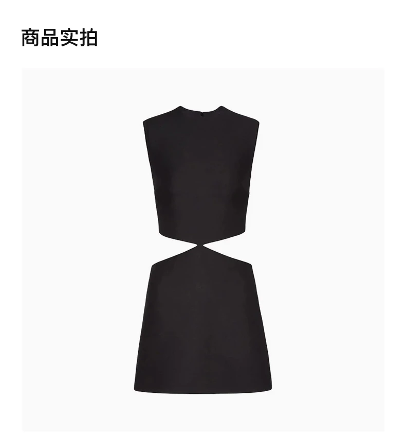 商品[国内直发] Valentino|VALENTINO 黑色女士连衣裙 2B0VA3Y0-1CF-0NO,价格¥15385,第4张图片详细描述