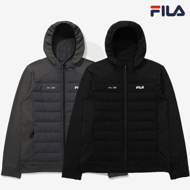 商品Fila|【Brilliant|包邮包税】FILA 绒布梭织 男女通用 连帽夹克衫FS2FTD4202MBLK,价格¥301,第2张图片详细描述