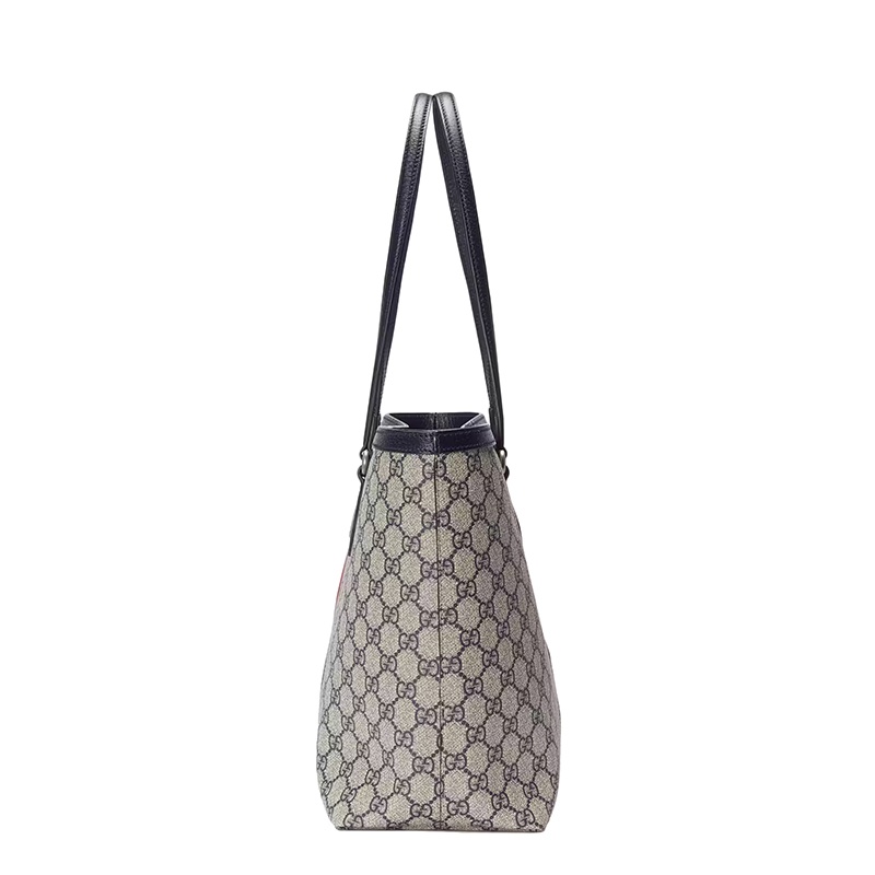 商品Gucci|Gucci/古驰 22春夏新款Ophidia系列 女士中号米色/蓝色提花帆布红蓝织带双G老花双提手托特包 63168596IWN4076,价格¥13397,第5张图片详细描述