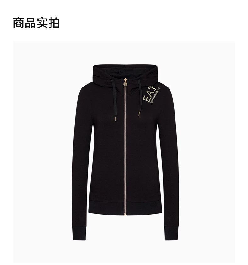 商品Emporio Armani|EMPORIO ARMANI 黑色女士卫衣/帽衫 6KTM06-TJCQZ-1200,价格¥689,第3张图片详细描述