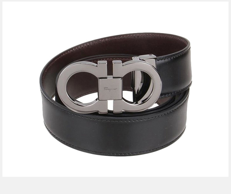 商品Salvatore Ferragamo|Salvatore Ferragamo 菲拉格慕 Gancio系列男士黑色皮革腰带 67-9535-0644557【包装随机,部分无包装盒】,价格¥2665,第9张图片详细描述