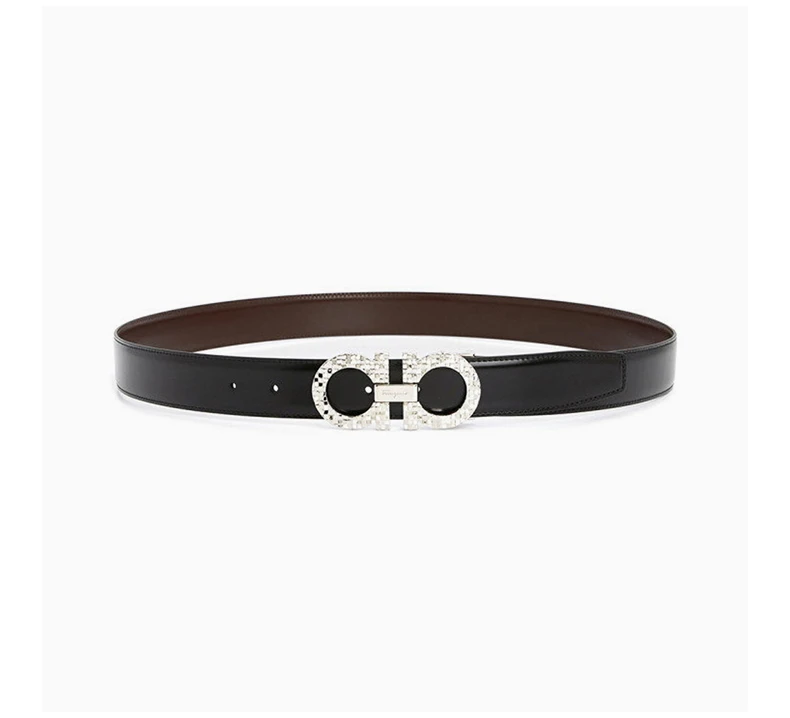 商品Salvatore Ferragamo|SALVATORE FERRAGAMO 男士腰带黑色 0750179【包装随机，部分无包装盒】,价格¥2704,第6张图片详细描述