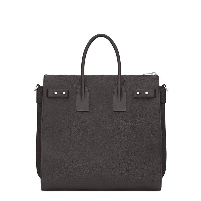 商品Yves Saint Laurent|SAINT LAURENT PARIS/圣罗兰 YSL NORTH/SOUTH系列男士风暴灰柔软小牛皮锁头可拆卸肩带手提斜挎单肩包480583DTI0E1112,价格¥19111,第3张图片详细描述