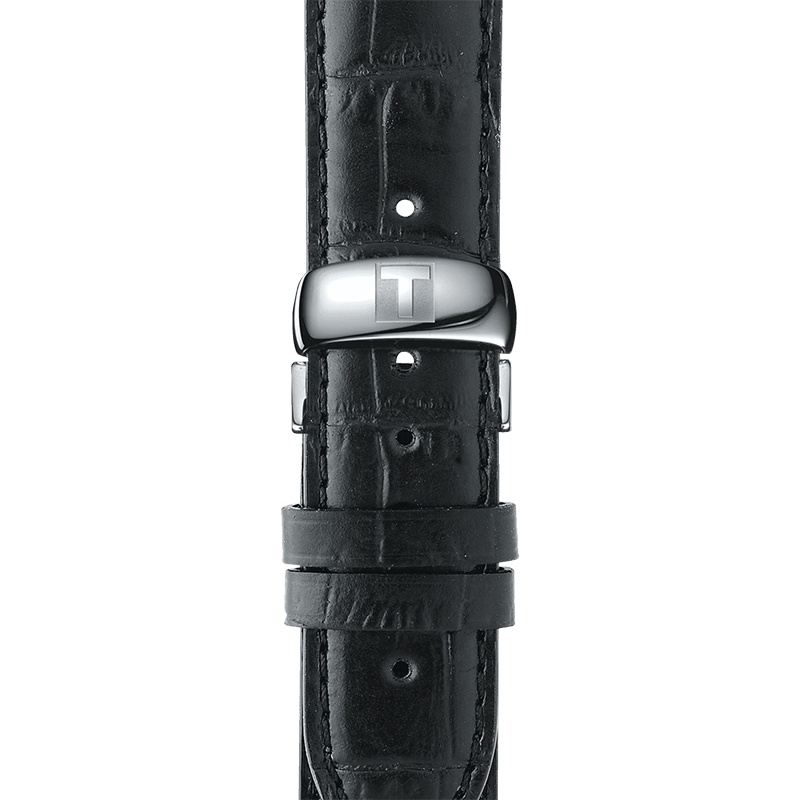 商品Tissot|【预售3-7天】天梭  恒意系列精钢表壳黑色皮革表带男士自动机械腕表 39毫米,价格¥3482,第3张图片详细描述