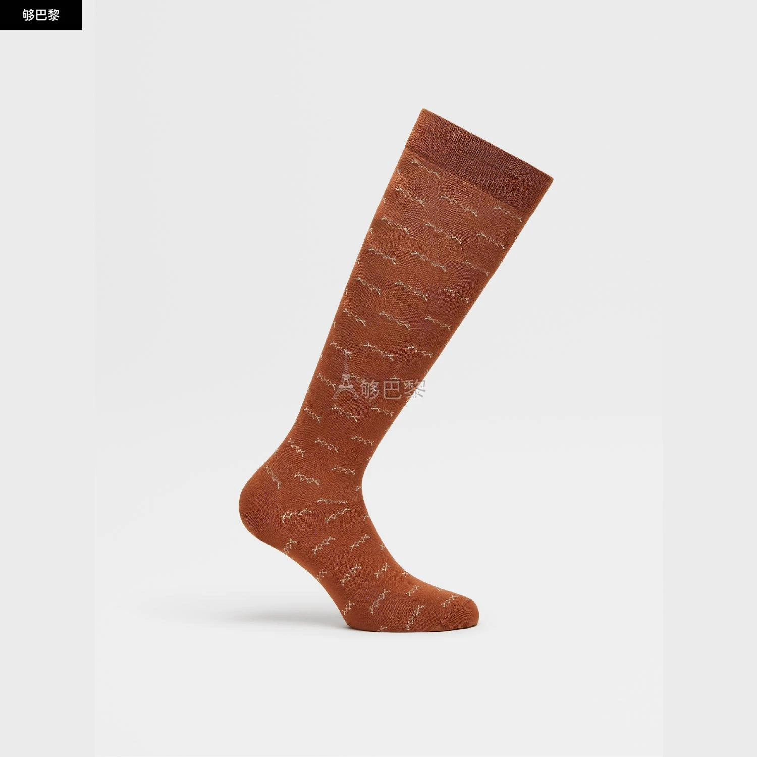 商品Zegna|包邮包税【预售7天发货】 ZEGNA杰尼亚 23秋冬 男士 袜子 Foliage Cotton Blend Socks N5V40-525-229,价格¥512,第6张图片详细描述