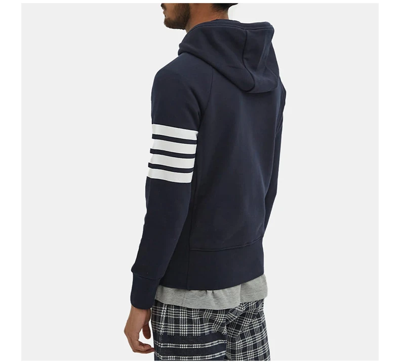 商品Thom Browne|THOM BROWNE 海军蓝色男士卫衣/帽衫 MJT022H-00535-461,价格¥3942,第6张图片详细描述