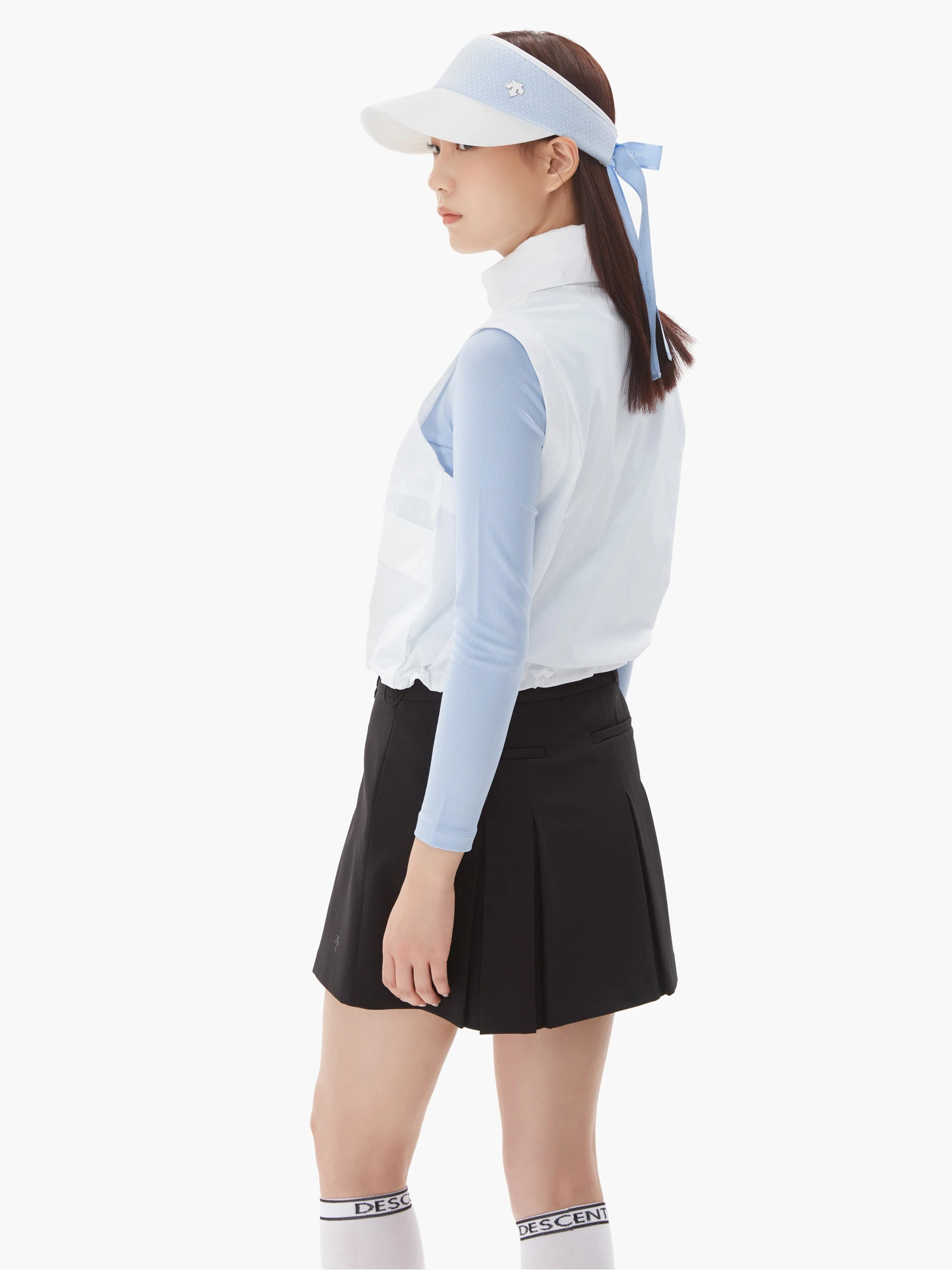 商品【预售商品15天发货】 DESCENTE|高球系列女性高性能混合长袖T恤适合多种场合穿着 DP12WFTL23-LBLG,价格¥893,第9张图片详细描述