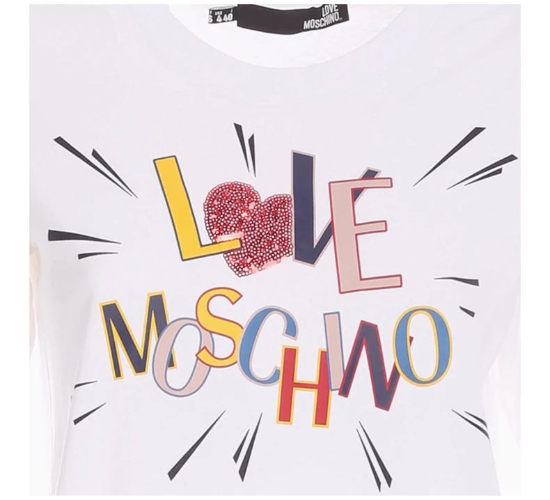 商品Moschino|MOSCHINO 莫斯奇诺 女士白色T恤 W4F153-EM3876-A00,价格¥486,第7张图片详细描述