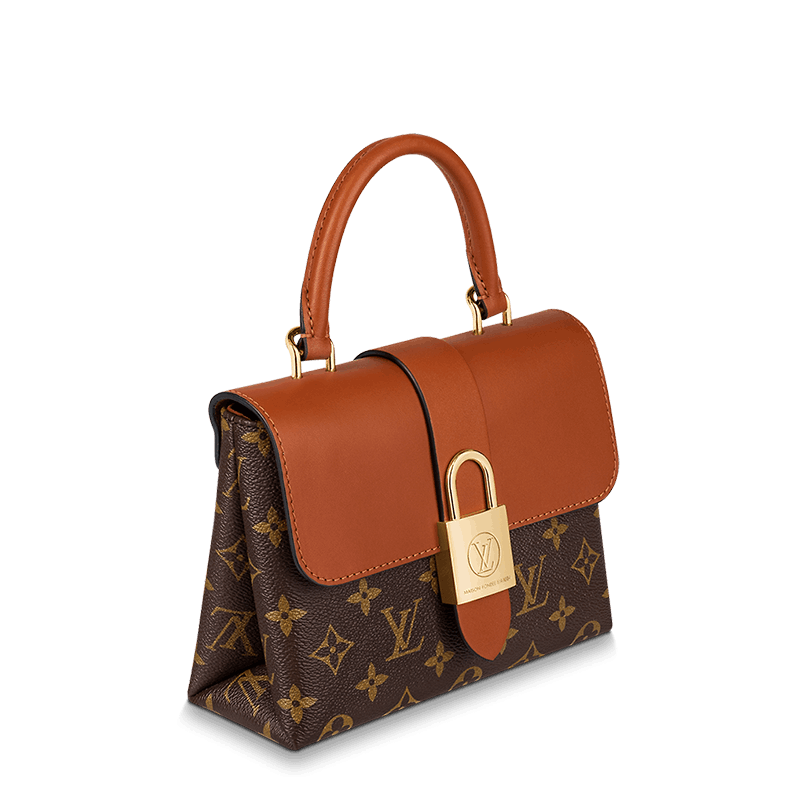 商品Louis Vuitton|【现货】路易威登 经典款LOCKY BB系列 女士棕色帆布老花印花配焦糖色皮革金扣金锁翻盖开合单肩斜挎手提包M44654,价格¥16296,第3张图片详细描述